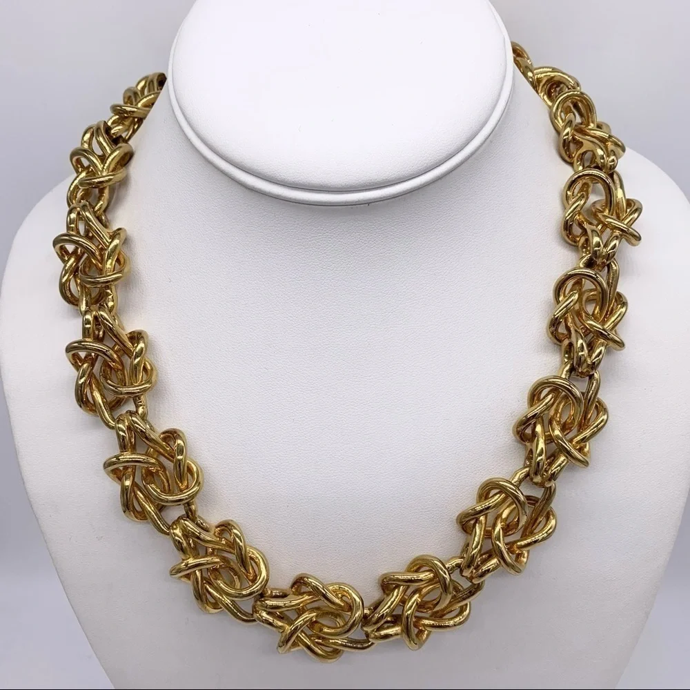J. Crew Gold Interlocking Link Necklace